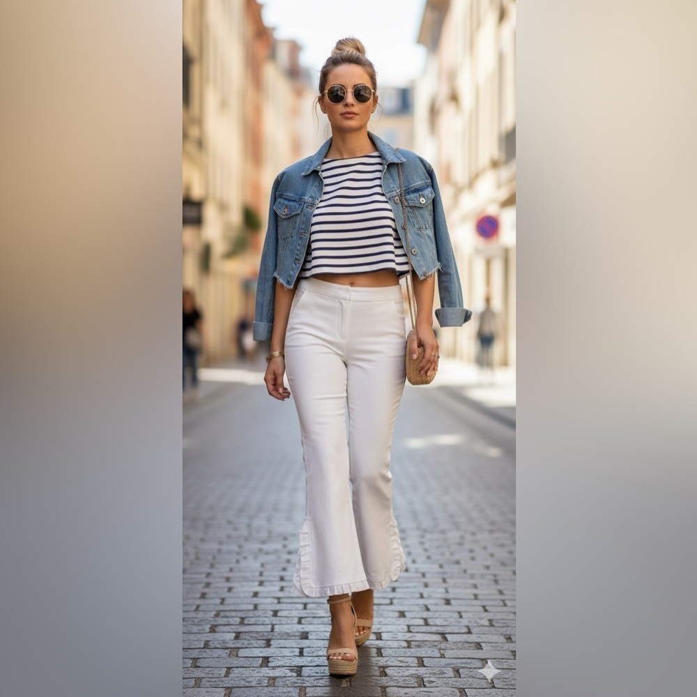 Trina turk cropped pants size S